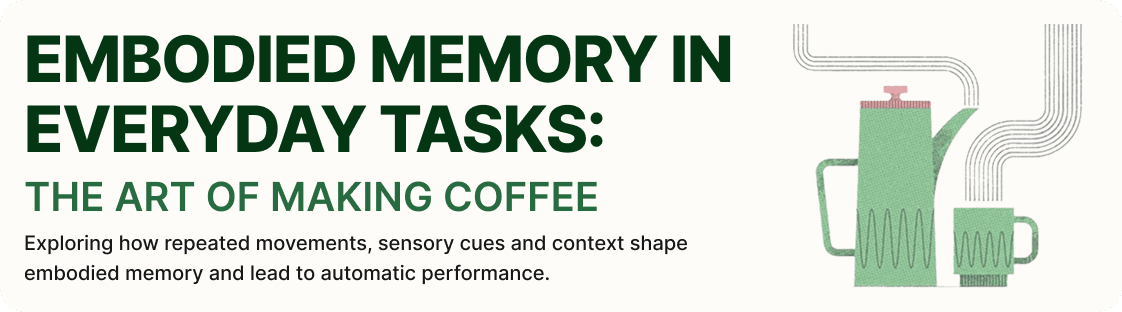 'Embodied Memory in Everyday Tasks: The Art of Making Coffee' poster: exploring how repeated movements, sensory cues and context shape embodied memory and lead to automatic performance
